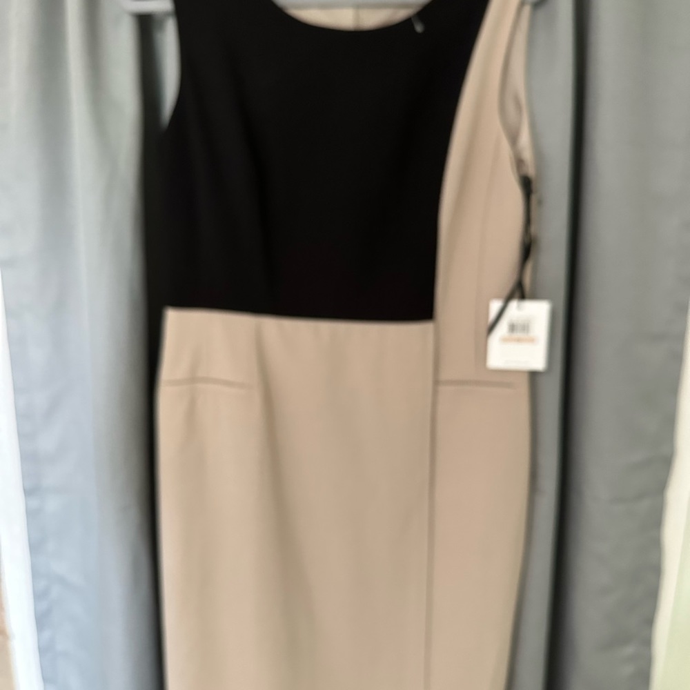 Calvin Klein color block shift dress